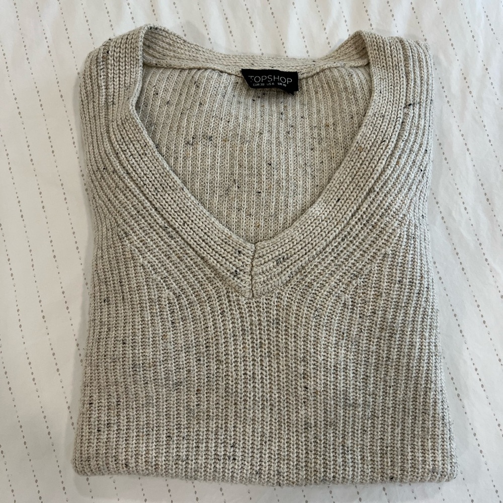 Topshop Cream Knit Sweater